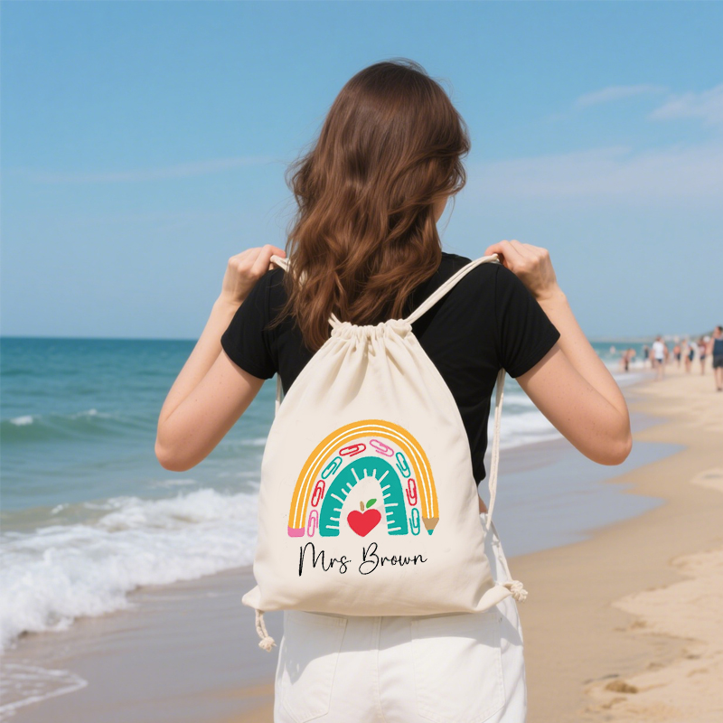 Kids Education Name - Mochila escolar de lona com nome