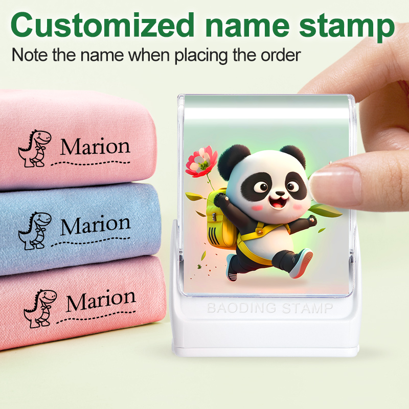 Kids Education Name - Kit de carimbo gravado infantil personalizado