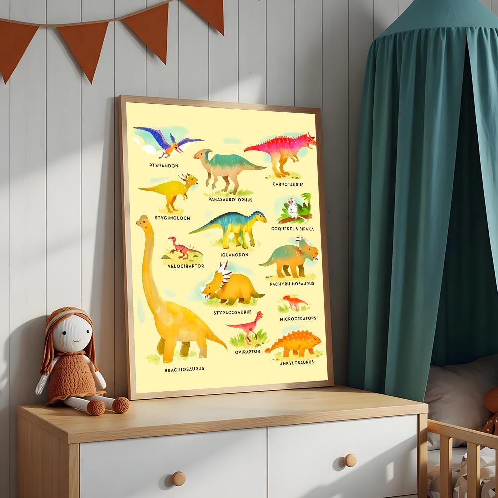 Pôster com nomes de dinossauro - Kids Education Name avaliação e preço